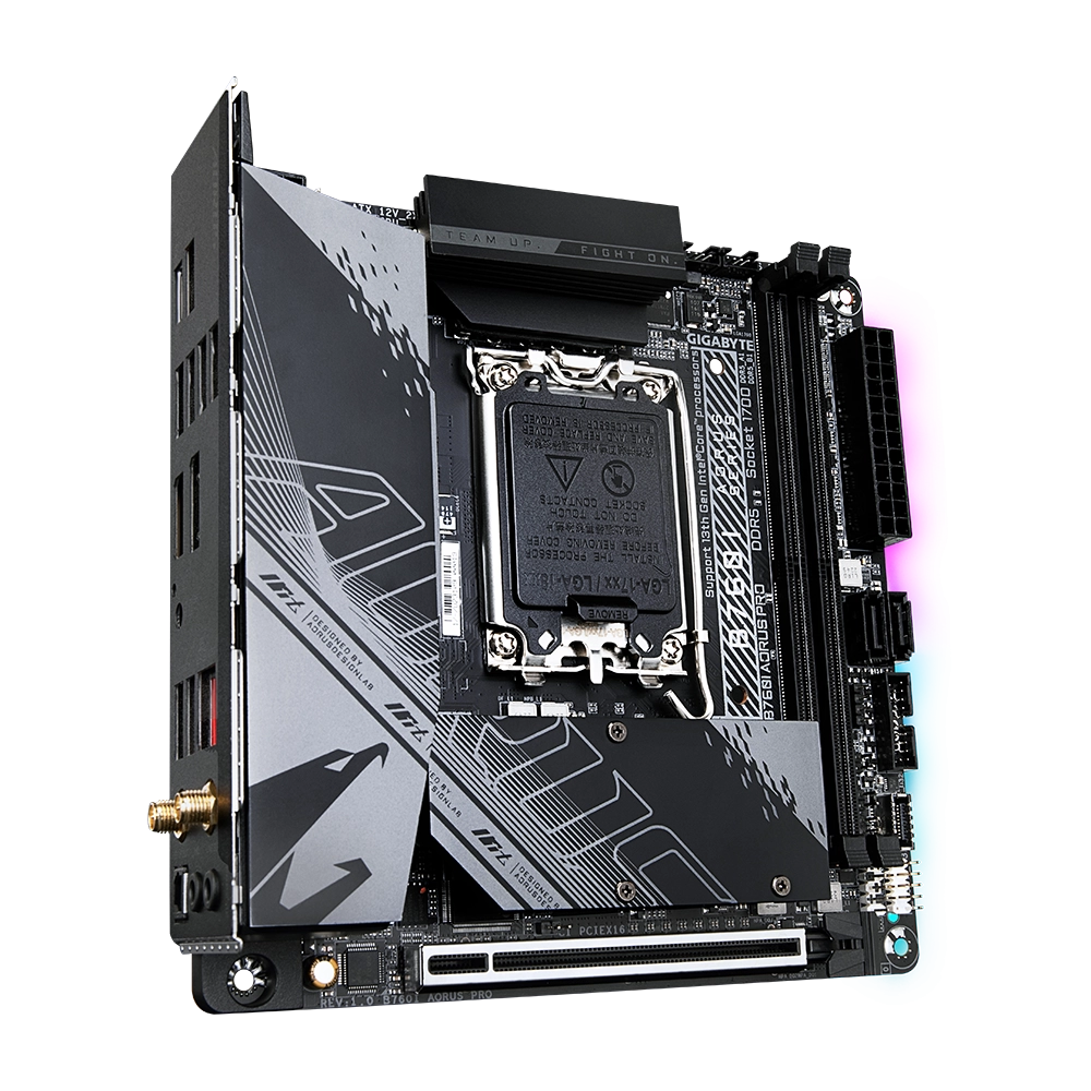 Mainboard Gigabyte B760I Aorus Pro (rev. 1.x) | Intel B760, Socket 1700, Mini-ITX, 2 khe DDR5